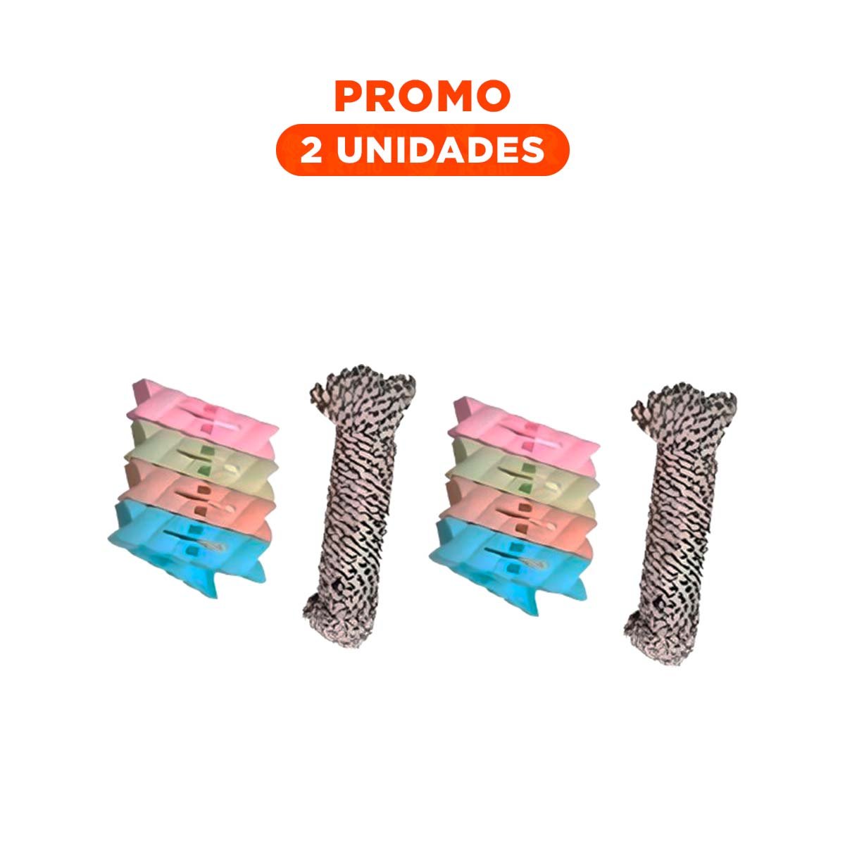 PACK2 PERCHERO MODERNO DE ROPA Y CUERDA MULTICOLOR PARA ORDEN EN CASA - 1
