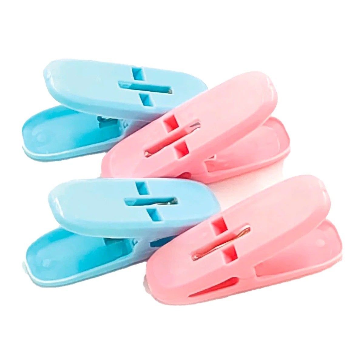 PACK2 PINZAS CURVAS DE PLASTICO MULTICOLOR PARA ROPA CON CUERDA DOMESTICA Y+REGALO STICKER - 2