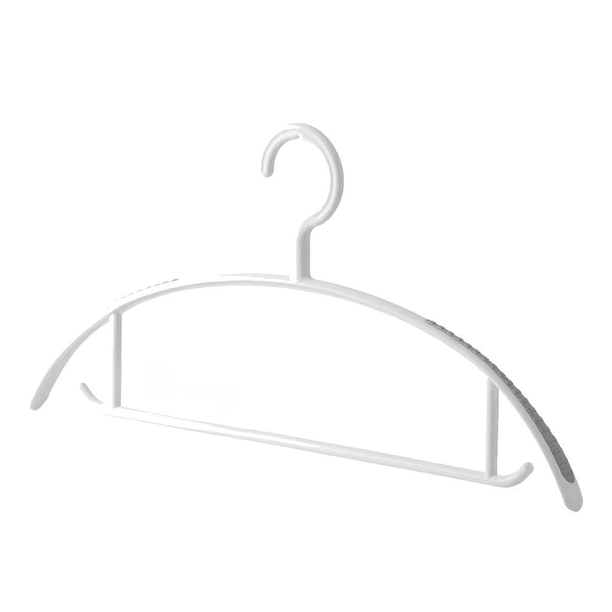 PACK2 PERCHA DIARIA DE PLASTICO BLANCO MEDIA LUNA DE 4 PIEZAS PARA CLOSET Y+REGALO STICKER - 2