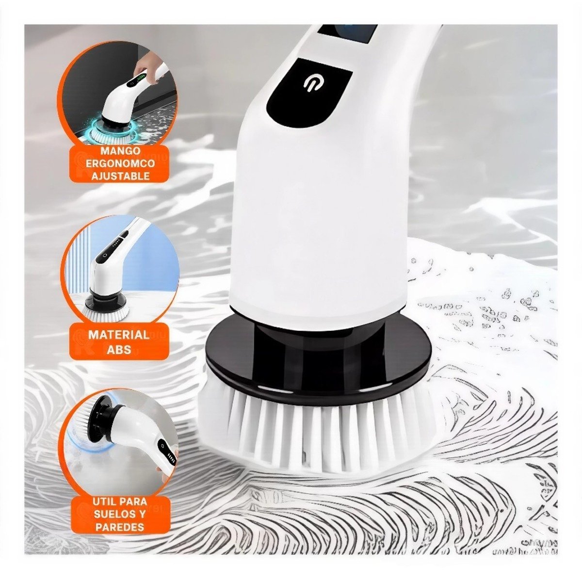 PRODUCTO DE LIMPIEZA ELECTRICO BLANCO 7 EN 1 PARA CASA USO DIARIO - 3