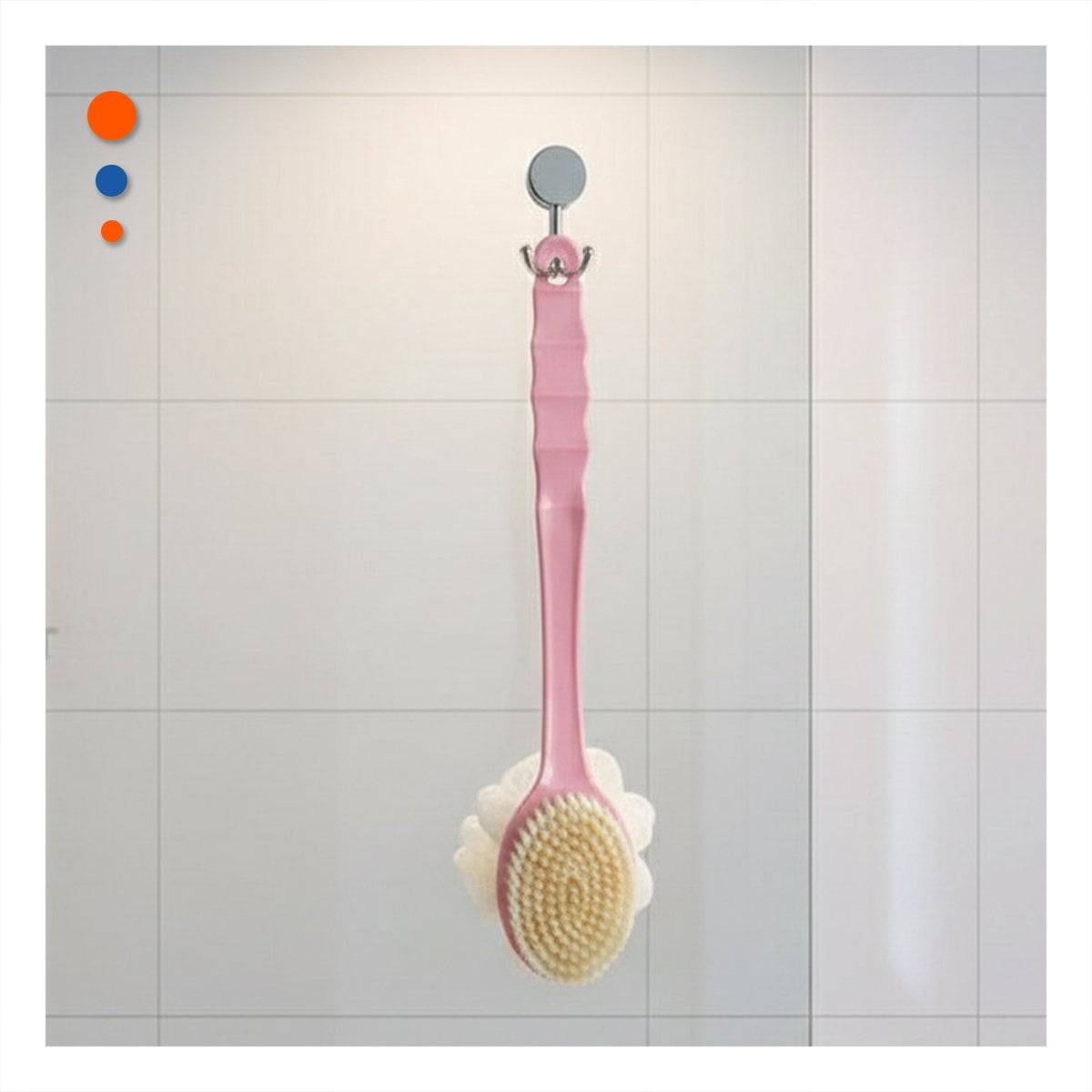 REPUESTO CORPORAL ROSADO 36CM DOBLE CABEZALES PARA LIMPIEZA Y CUIDADO - 1