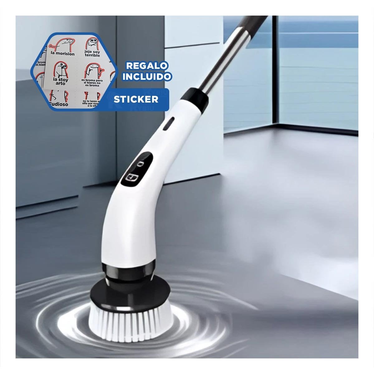 EQUIPO PORTATIL DE LIMPIEZA ELECTRICO BLANCO 7 EN 1 PARA CASA YREGALO STICKER - 1