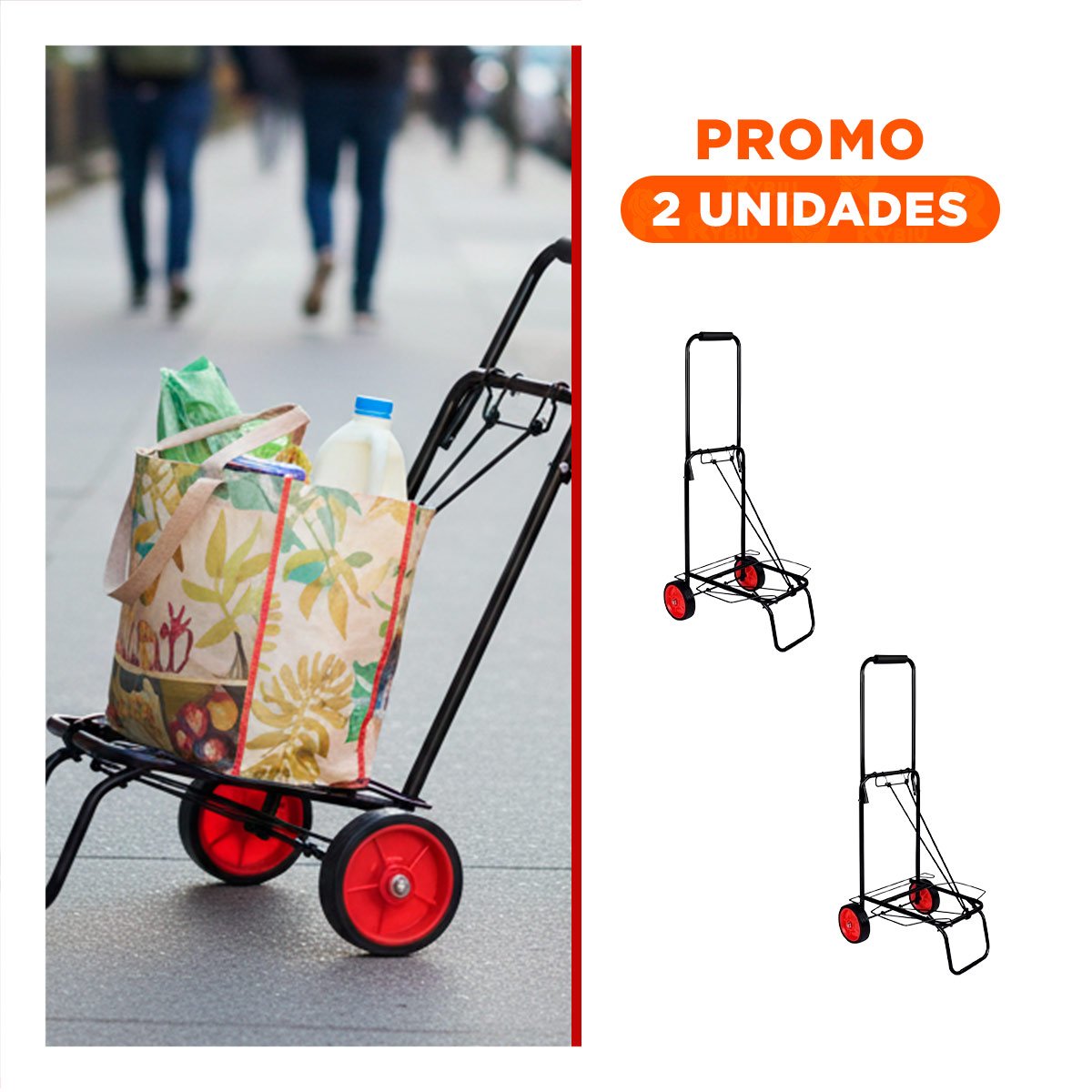 PACK2 COMPONENTE DE CARGA PLEGABLE NEGRO CON LIGA PARA APOYO LOGISTICO - 1
