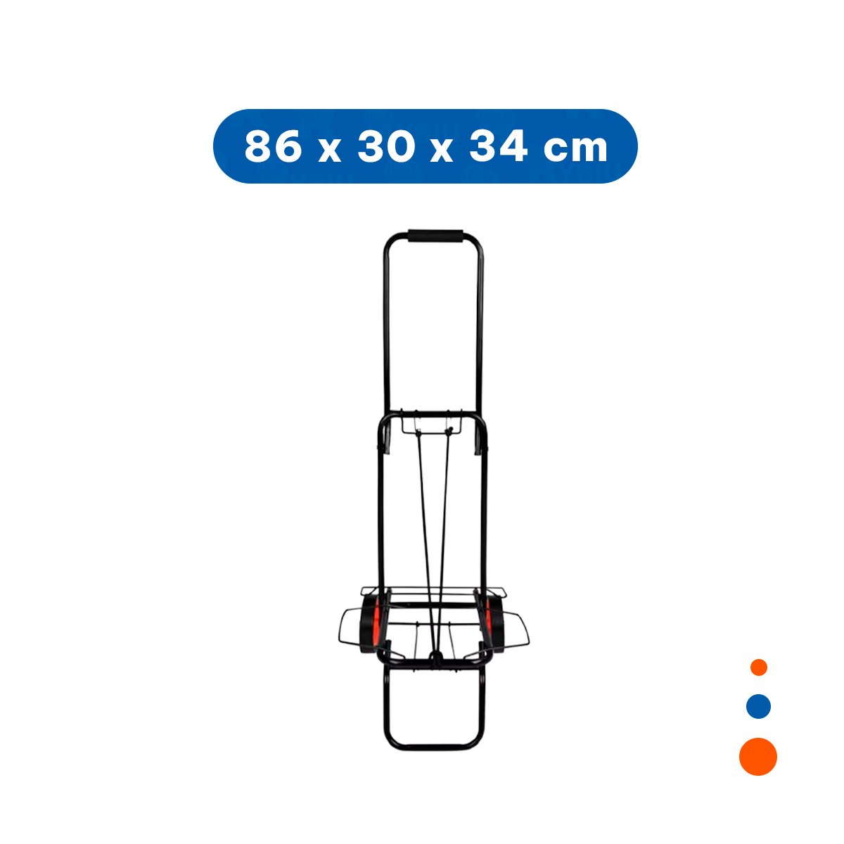 PACK2 PLATAFORMA MOVIL PLEGABLE NEGRO CON LIGA PARA CARGA EN HOGAR Y+REGALO STICKER - 4