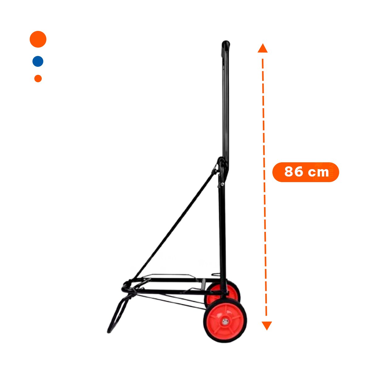 PACK4 SOPORTE MOVIL PLEGABLE NEGRO CON LIGA PARA TRASLADO DOMESTICO Y+REGALO STICKER - 4