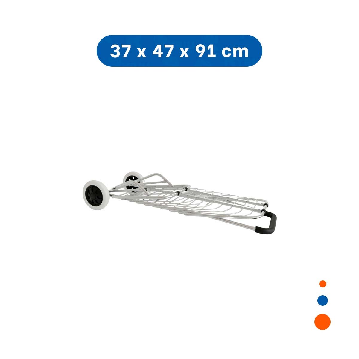 PACK2 INSTRUMENTO DE CARGA CERRADO PLEGABLE PLATEADO PARA TRANSPORTE HOGAR Y+REGALO STICKER - 4