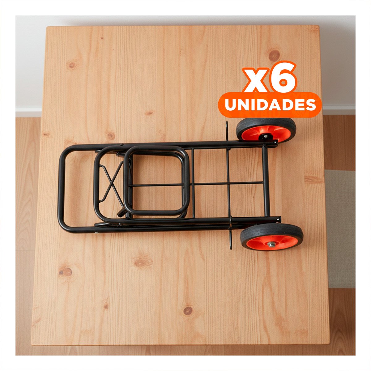 PACK6 SISTEMA MOVIL PLEGABLE NEGRO CON LIGA PARA MOVER OBJETOS Y+REGALO STICKER - 1