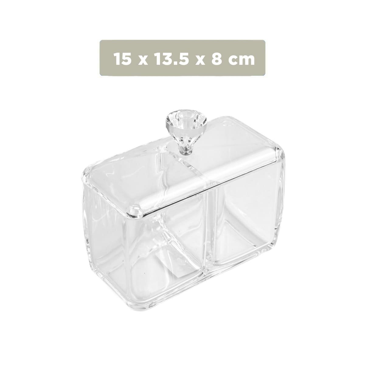 PACK2 ESTUCHE ACRILICO 2 DIVISIONES CON TAPA TRANSPARENTE PARA ORGANIZAR Y+PAPEL REGALO - 4