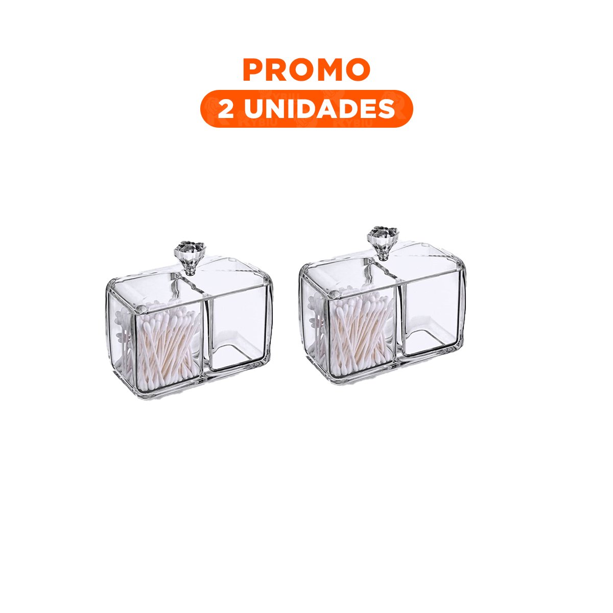 PACK2 ORGANIZADOR ACRILICO 2 DIVISIONES CON TAPA TRANSPARENTE FACIL DE USAR - 1