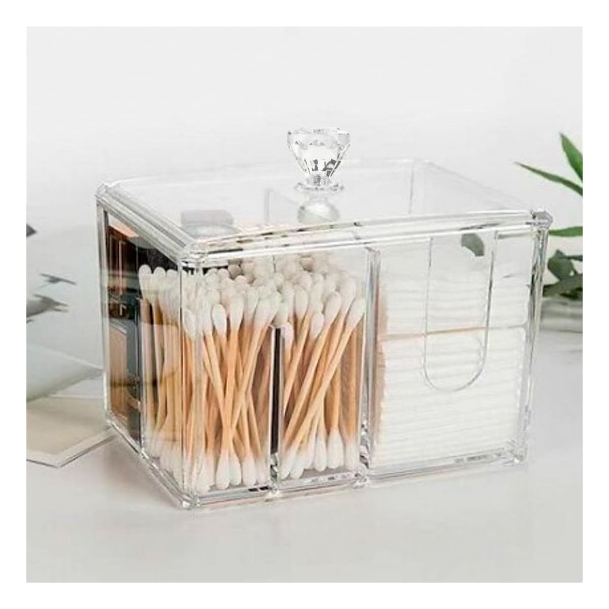 PACK2 ORGANIZADOR ACRILICO 2 DIVISIONES CON TAPA TRANSPARENTE FACIL DE USAR - 3