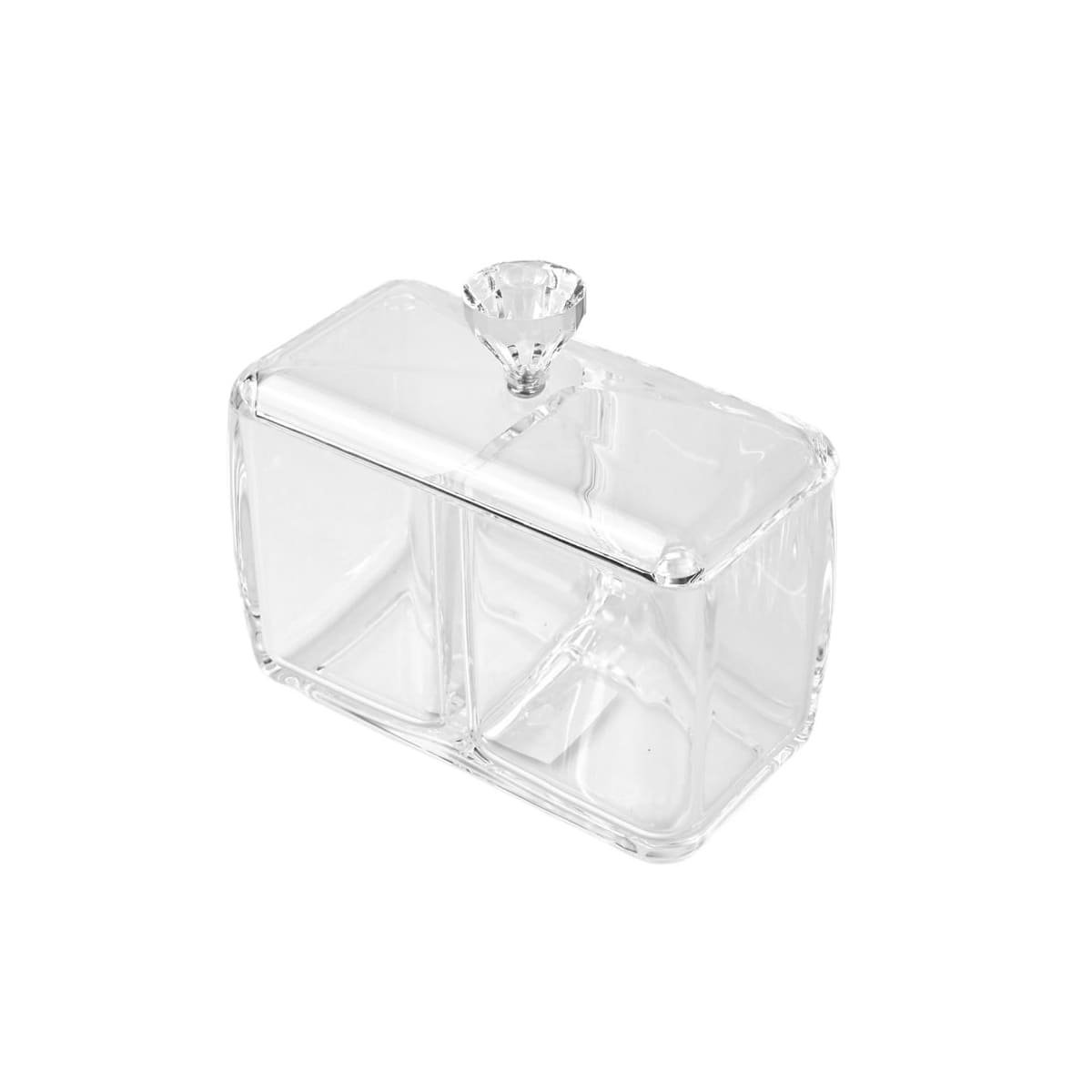 PACK4 ESTUCHE ACRILICO 2 DIVISIONES CON TAPA TRANSPARENTE PARA MANTENER ORDEN Y+PAPEL REGALO - 3