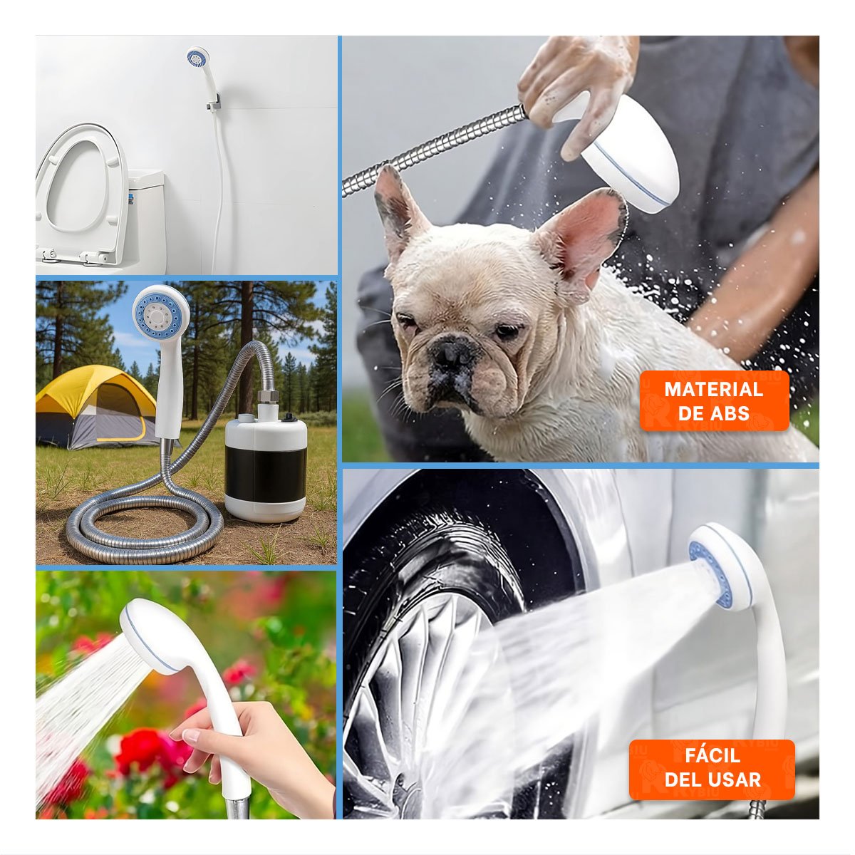 PACK2 DISPOSITIVO MANUAL BLANCO PARA HOGAR MODERNO COMODO Y RESISTENTE YPAPEL REGALO - 3