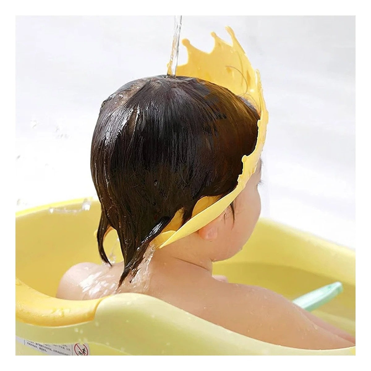CORONA AJUSTABLE INFANTIL PARA DUCHA EN ESTILO GORRO AMARILLO Y+POST IT - 2