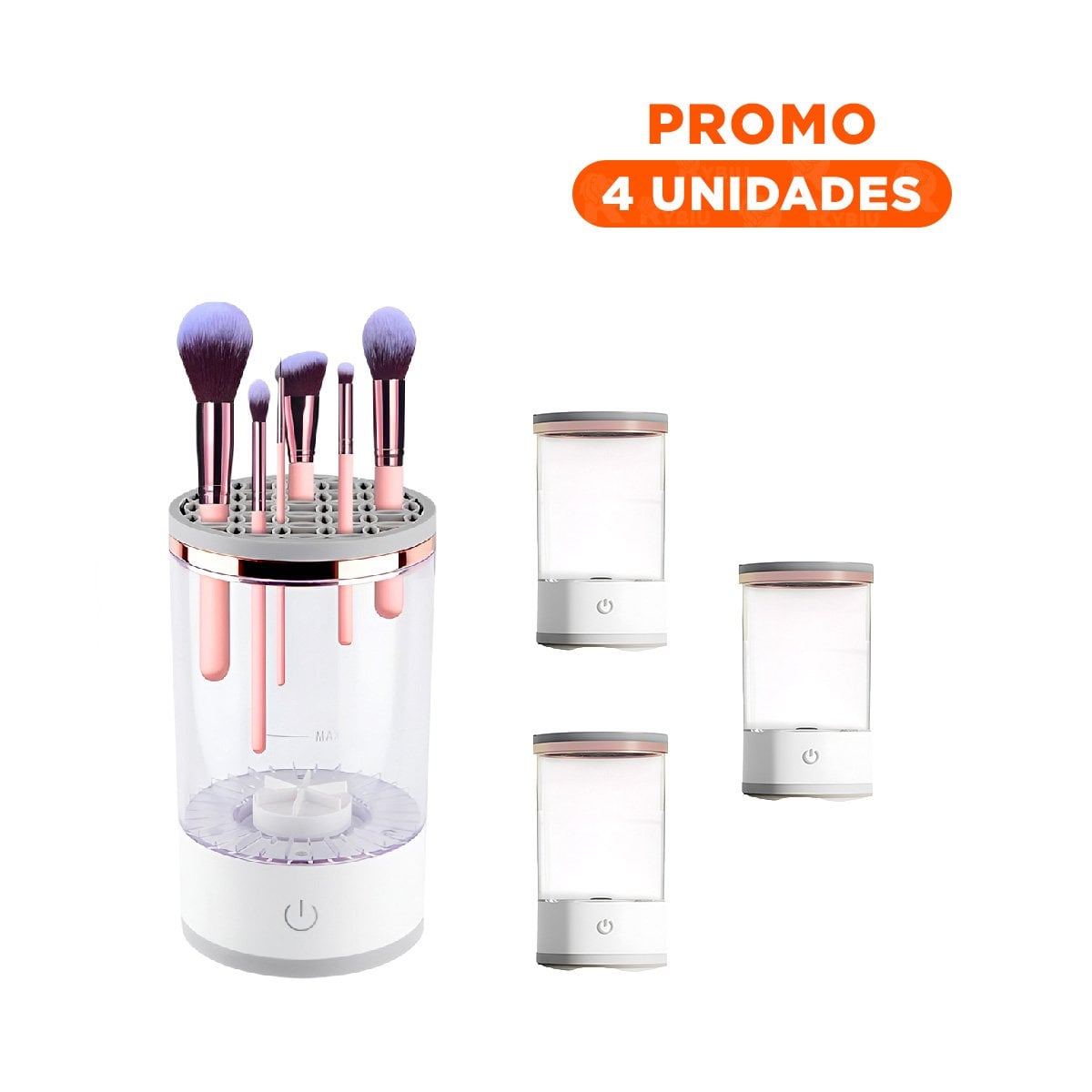 PACK4 HERRAMIENTA COMPACTA ELECTRICA DE BROCHAS Y PINCELES BLANCO YREGALO STICKER - 1