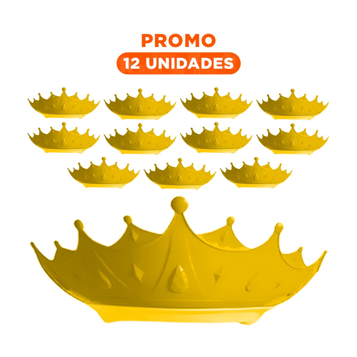 PACK12 PROTECTOR DE ASEO INFANTIL AJUSTABLE ESTILO CORONA AMARILLA - 1