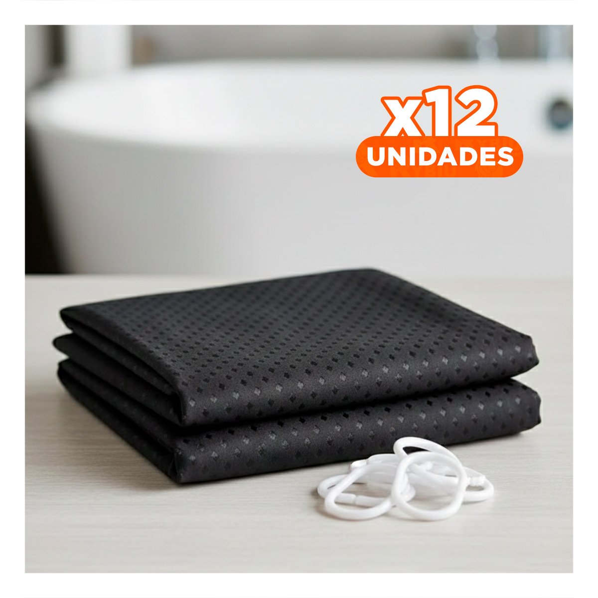 PACK12 PROTECCION APLICADA A DUCHA CON PATRON TRIANGULOS Y NEGRO 180X180CM - 1
