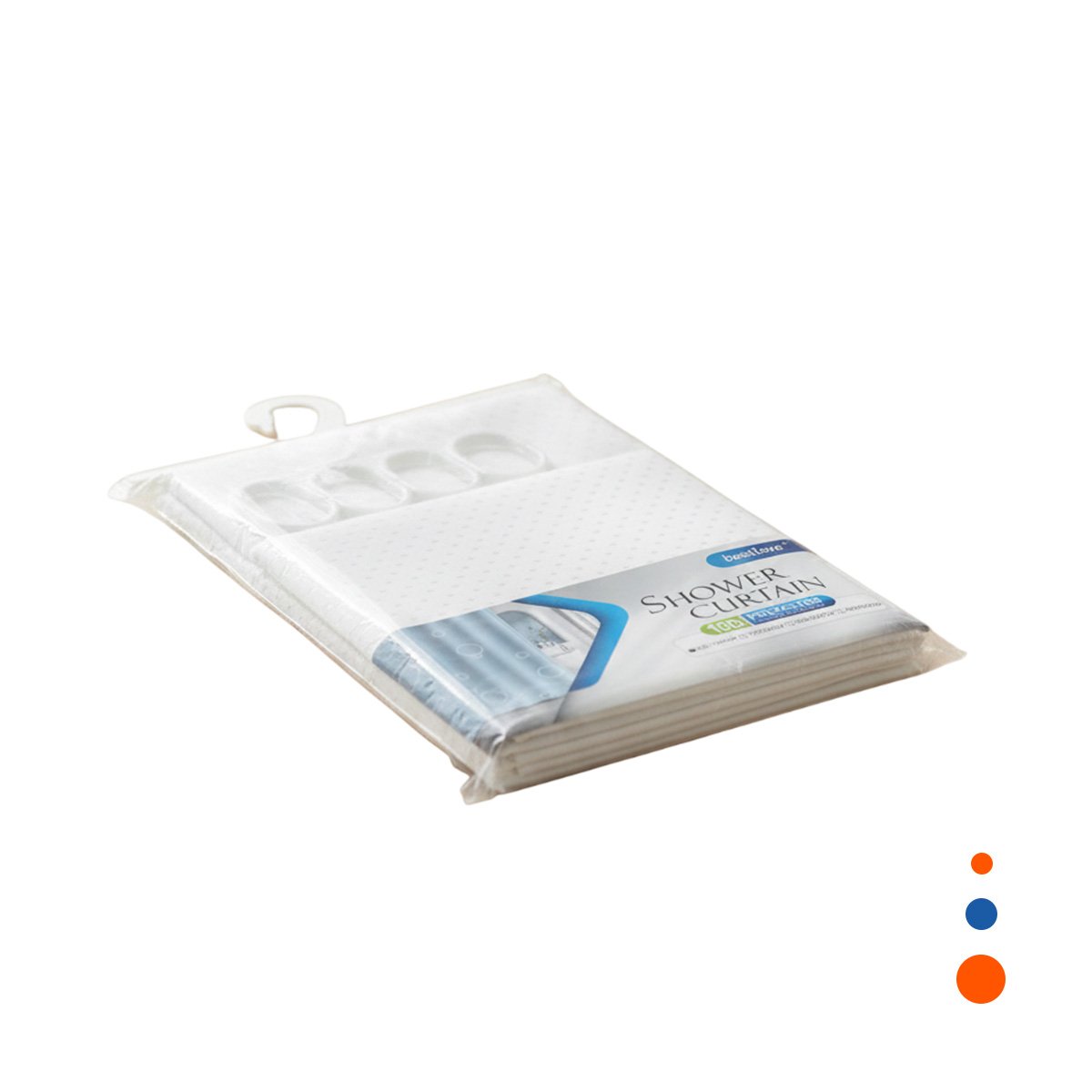 PACK4 CORTINA FUNCIONAL PARA DUCHA CON PATRON TRIANGULOS Y COLOR BLANCO 180X180 YPAPEL REGALO - 3