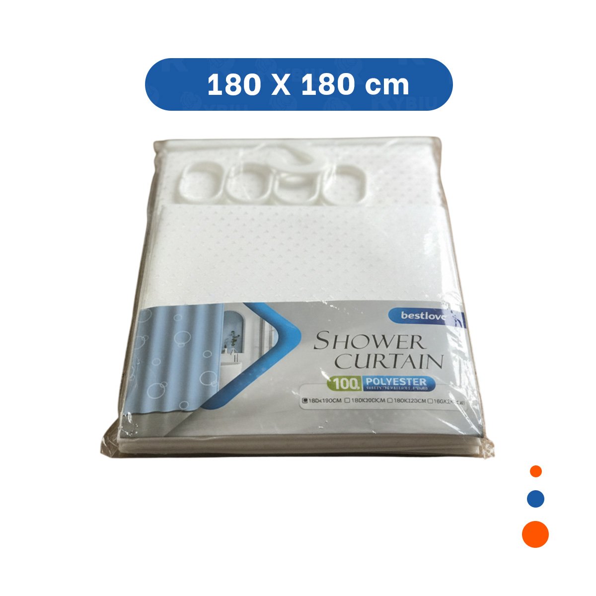 PACK4 CORTINA FUNCIONAL PARA DUCHA CON PATRON TRIANGULOS Y COLOR BLANCO 180X180 YPAPEL REGALO - 4