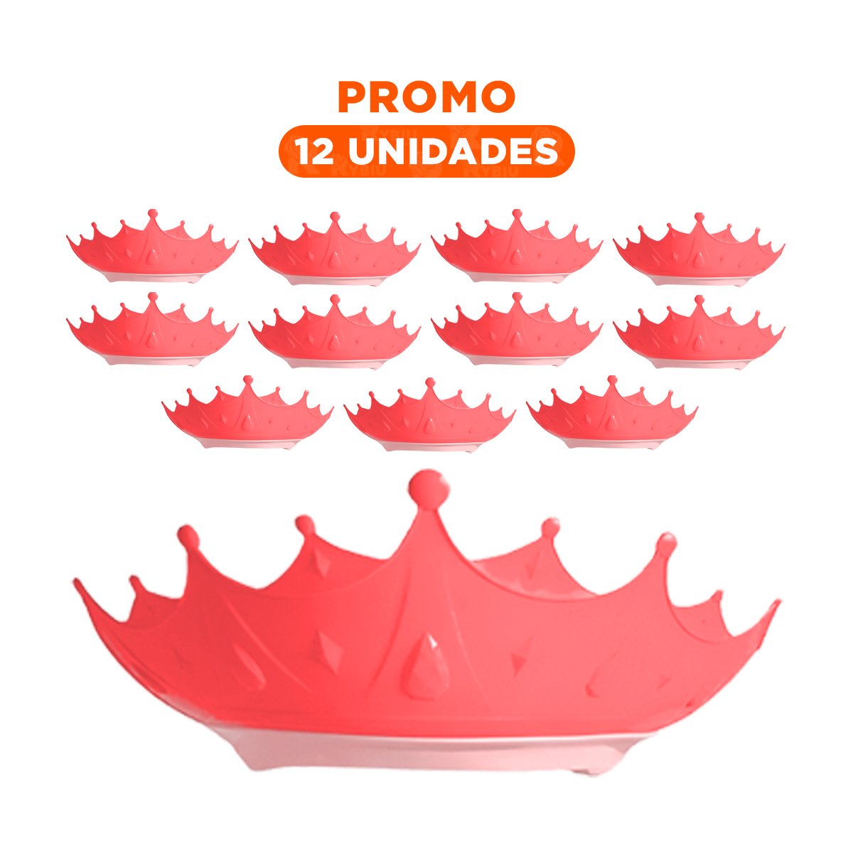 PACK12 PROTECTOR DE ASEO INFANTIL AJUSTABLE ESTILO CORONA ROSADA - 1