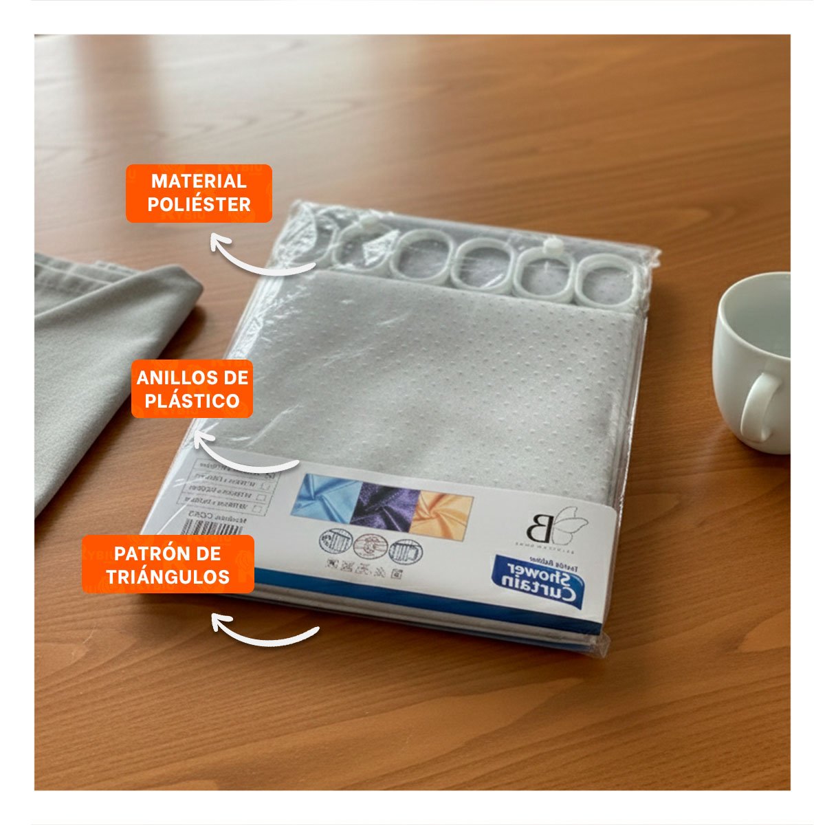 PACK6 PROTECCION PLOMO PARA AREA DE DUCHA CON PATRON TRIANGULOS 180X180CM - 2
