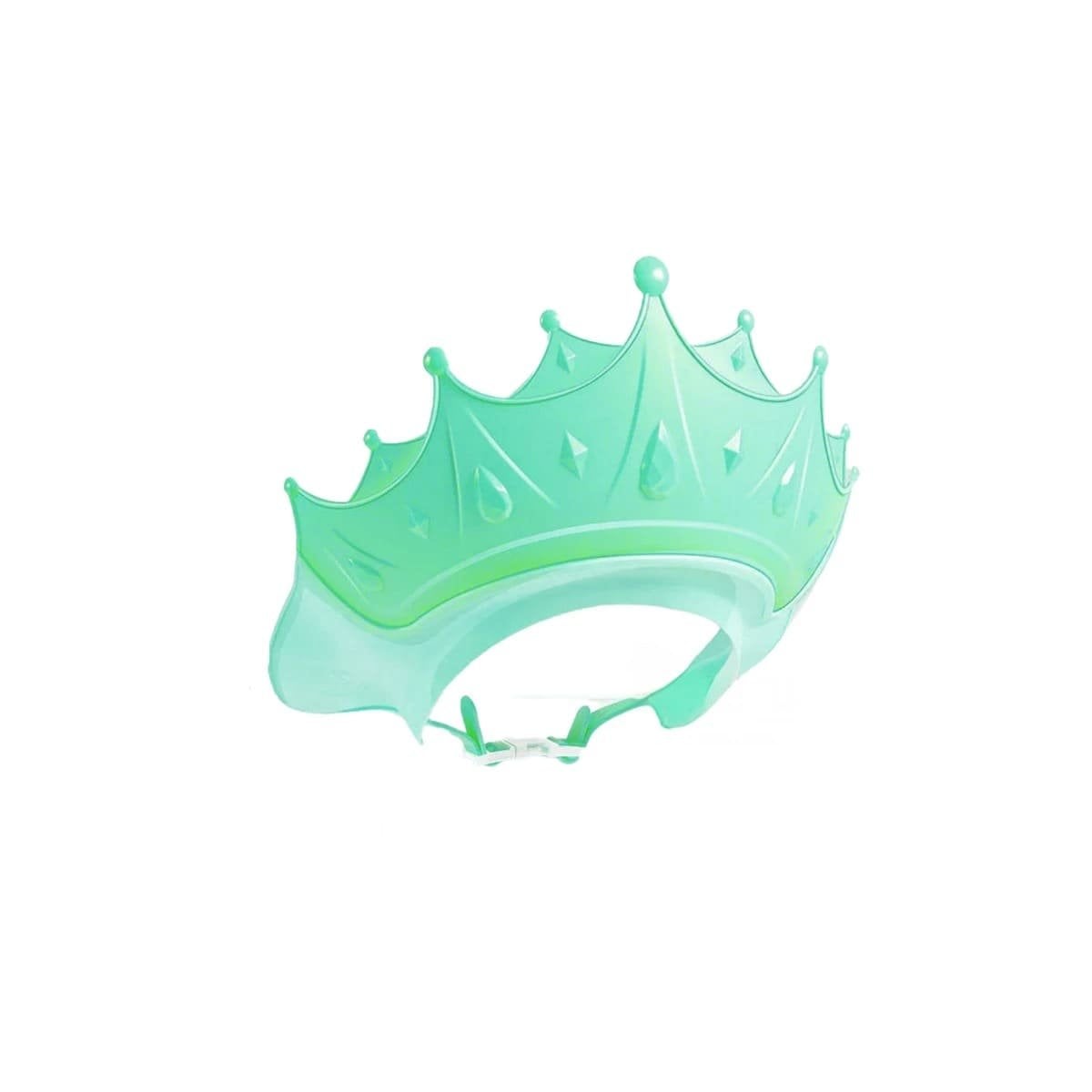 CORONA DE DUCHA INFANTIL AJUSTABLE TIPO GORRO EN VERDE AGUA - 3