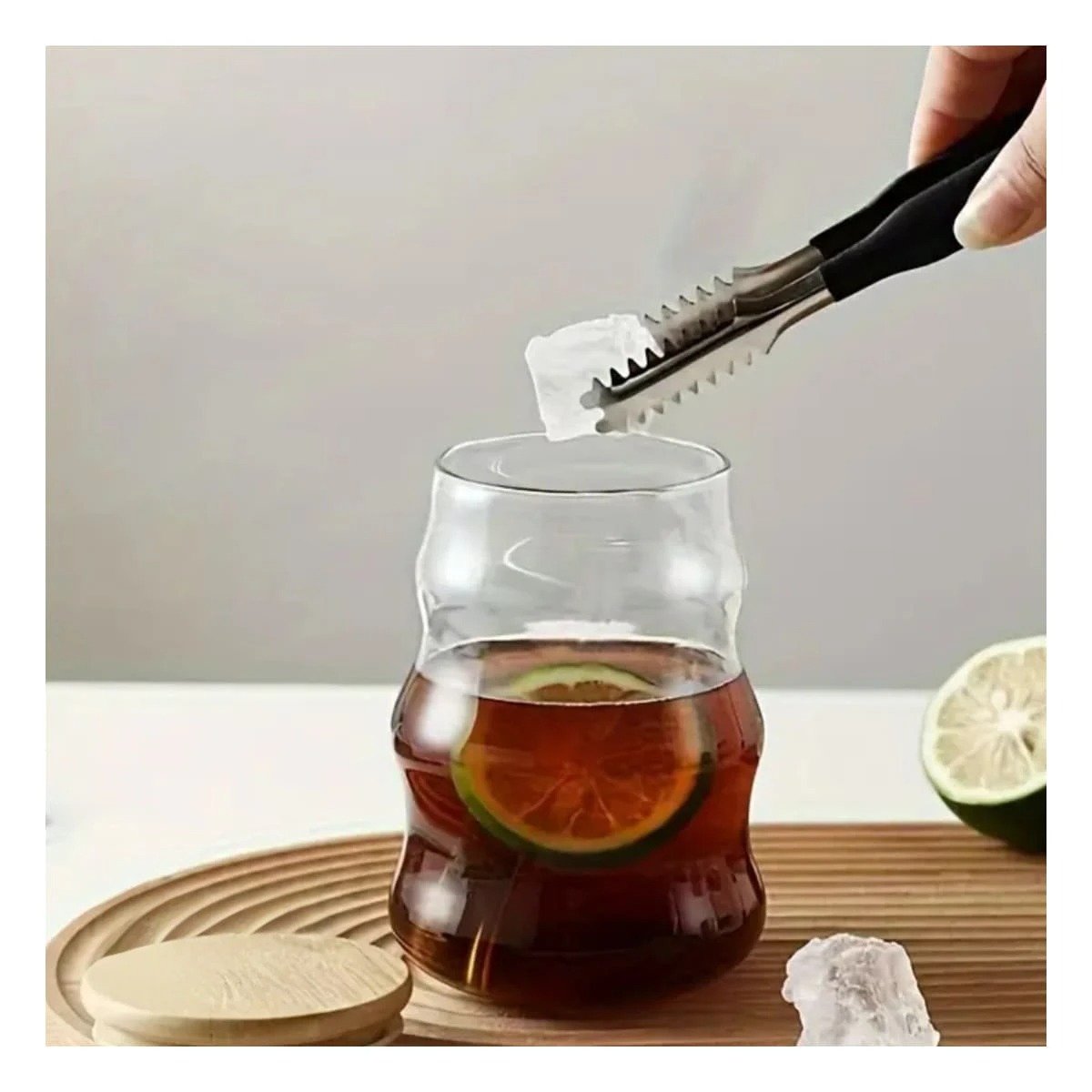 PACK2 CONTENEDOR DE VIDRIO 500ML CON TAPA Y SORBETE TRANSPARENTE PARA BEBIDAS - 2