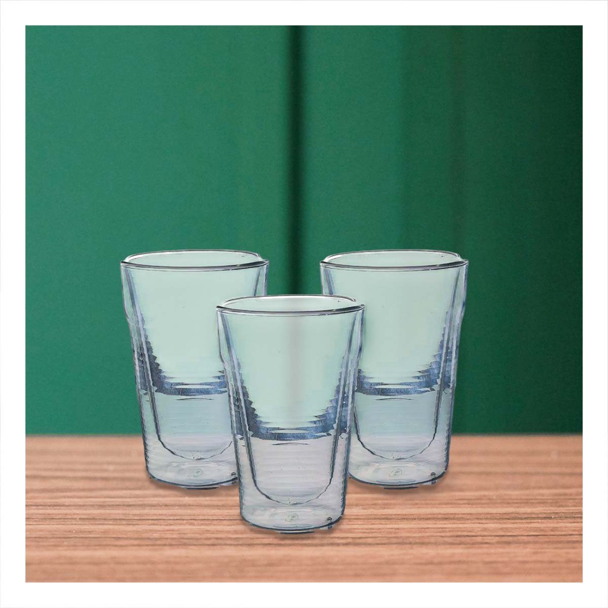 PACK6 JARRO 260ML DOBLE CAPA CON BASE DE VIDRIO BOROSILICATO TRANSPARENTE Y+PAPEL REGALO - 5