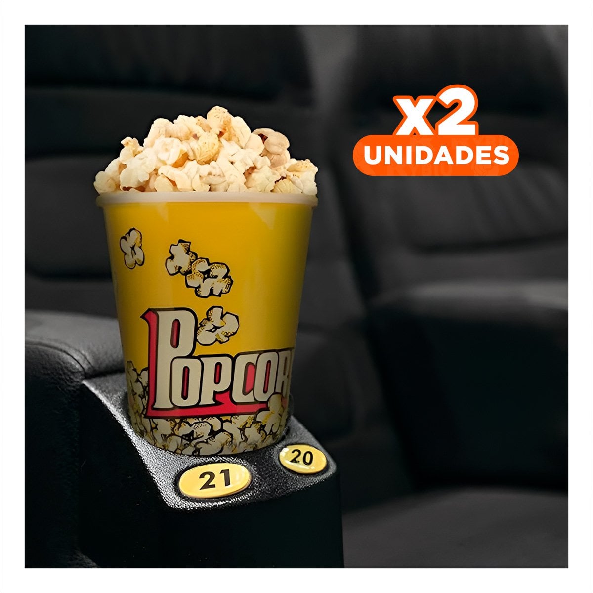 PACK4 BALDE DE SNACK AMARILLO 7CMX17CM PARA ESPACIOS CON MUCHA GANA REAL - 1
