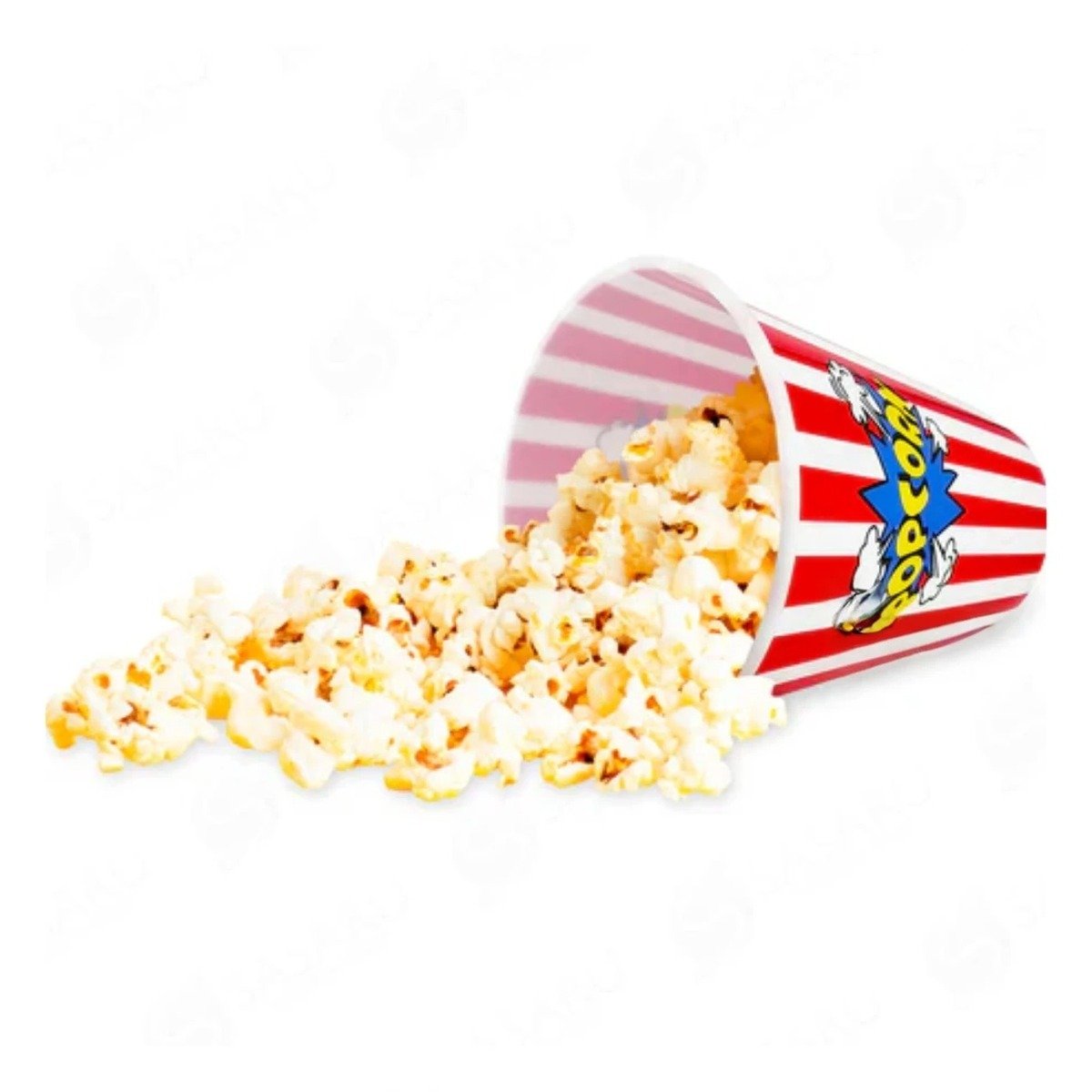 PACK4 BALDE DE SNACK COLOR ROJO CON DISEÑO DURADERO EN SU VIVIENDA REAL Y+PAPEL REGALO - 3