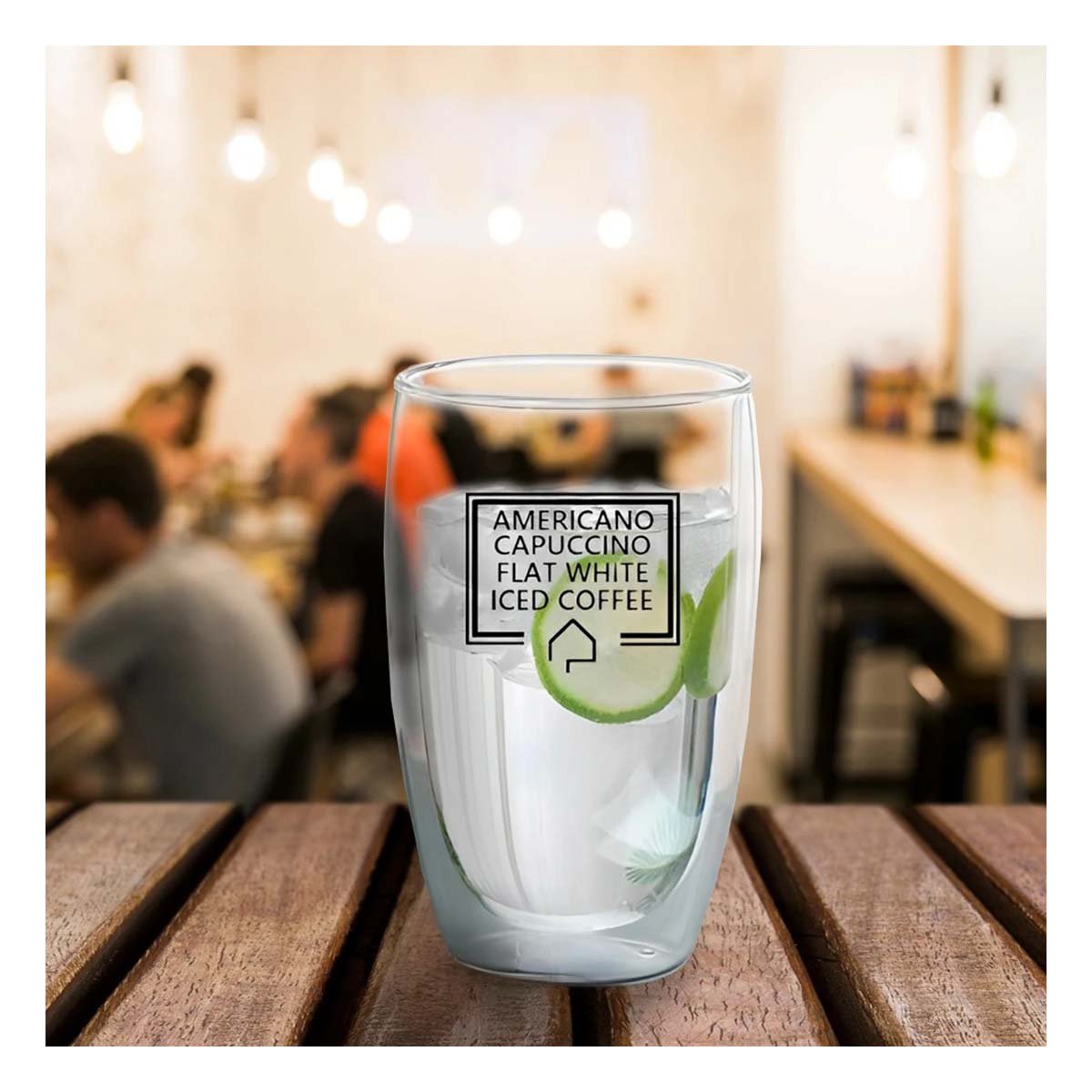 PACK6 COPA CON VIDRIO DOBLE CAPA EN COLOR TRANSPARENTE 450 ML PARA FRAPPUCCINO - 5