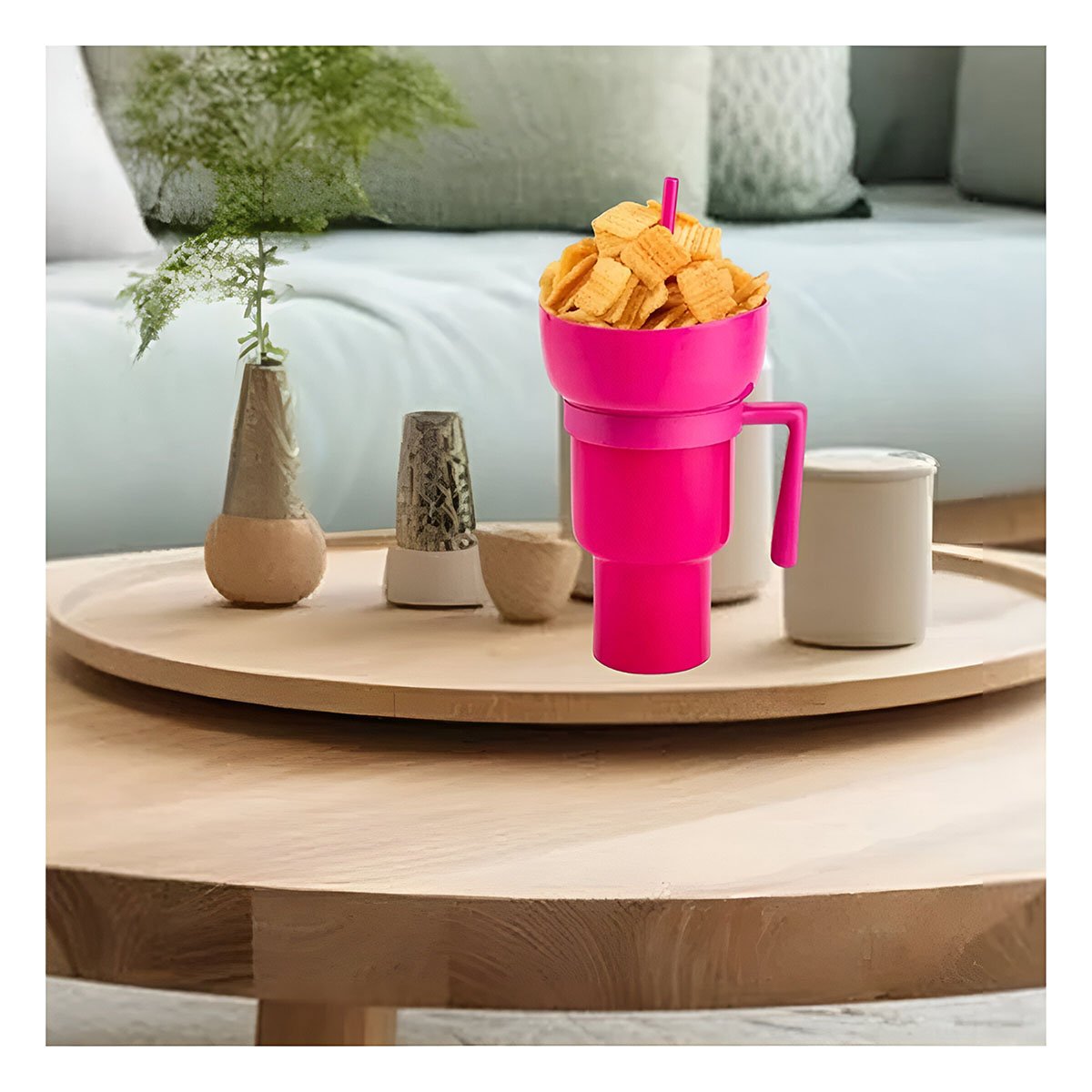 PACK4 VASO 2 EN 1 CON ACABADO ROSADO Y FABRICACION ABS PARA USO FAMILIAR Y+PAPEL REGALO - 5