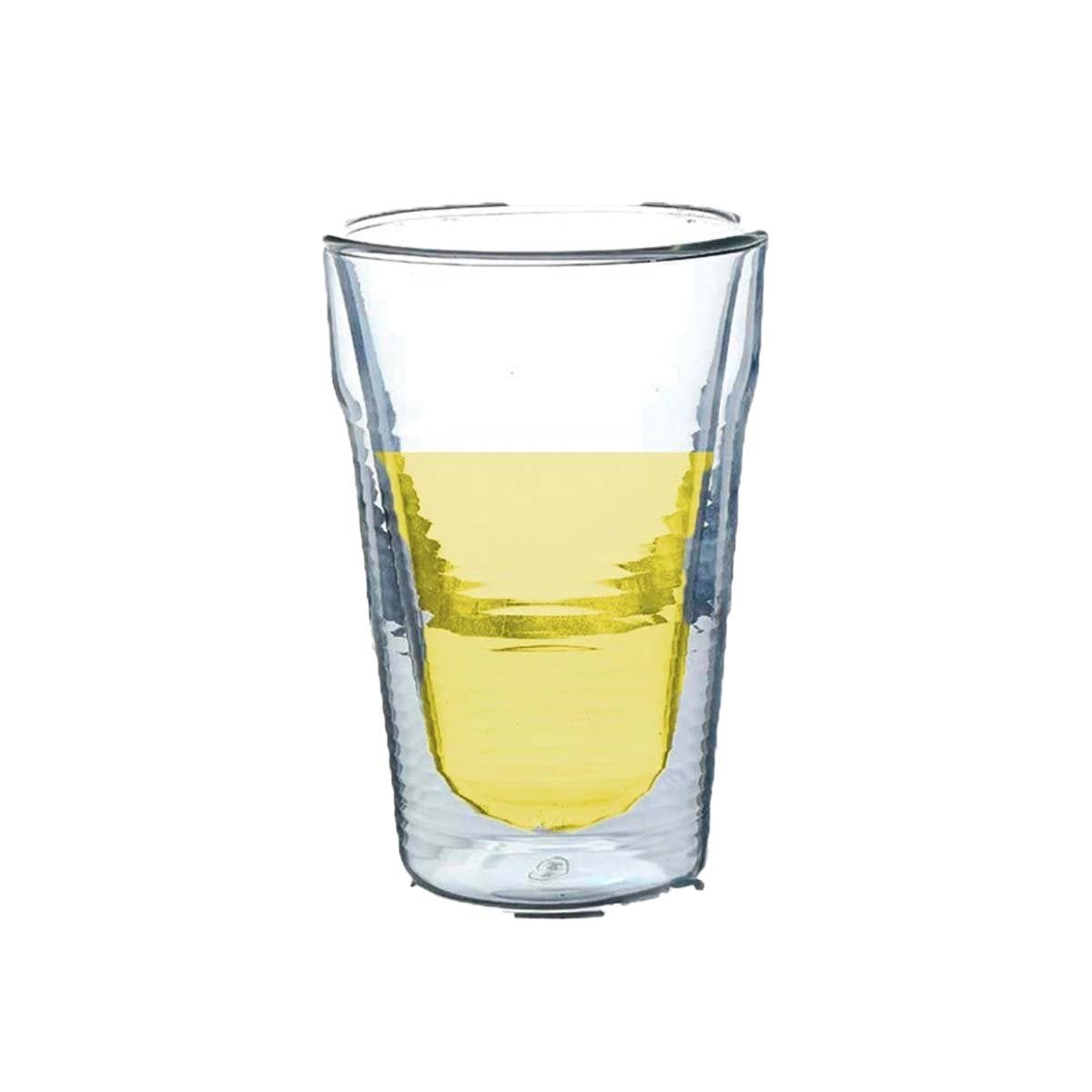 PACK4 VASO DE VIDRIO BOROSILICATO TRANSPARENTE 260ML PRESENTACION DOBLE CAPA Y+PAPEL REGALO - 3