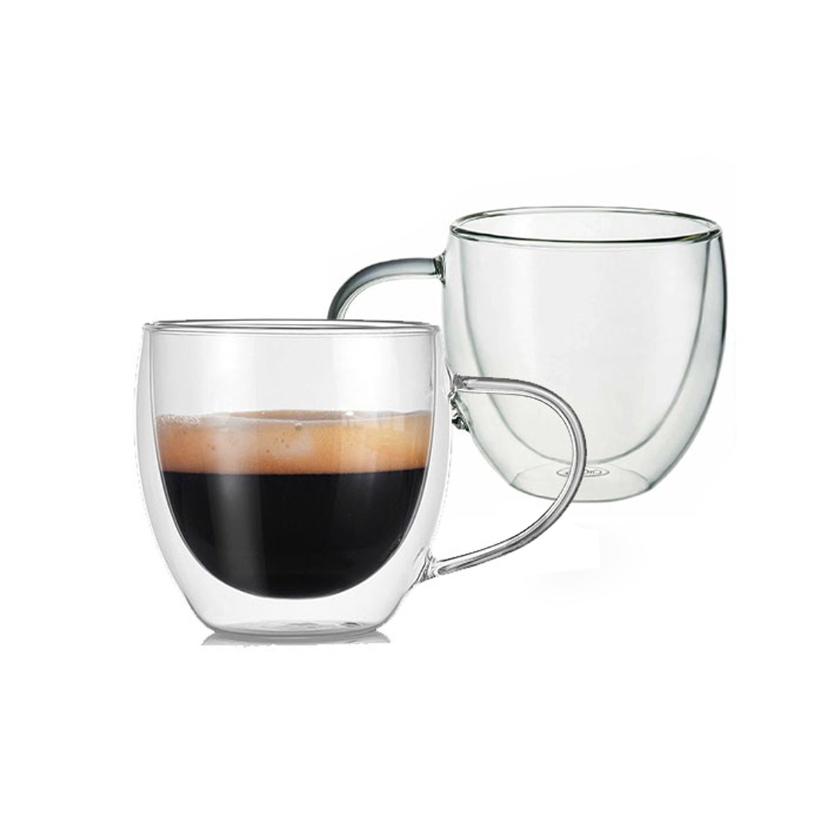 PACK6 TAZA DOBLE CAPA EN VIDRIO TRANSPARENTE CON CAPACIDAD 290 MILILITROS Y+REGALO STICKER - 2