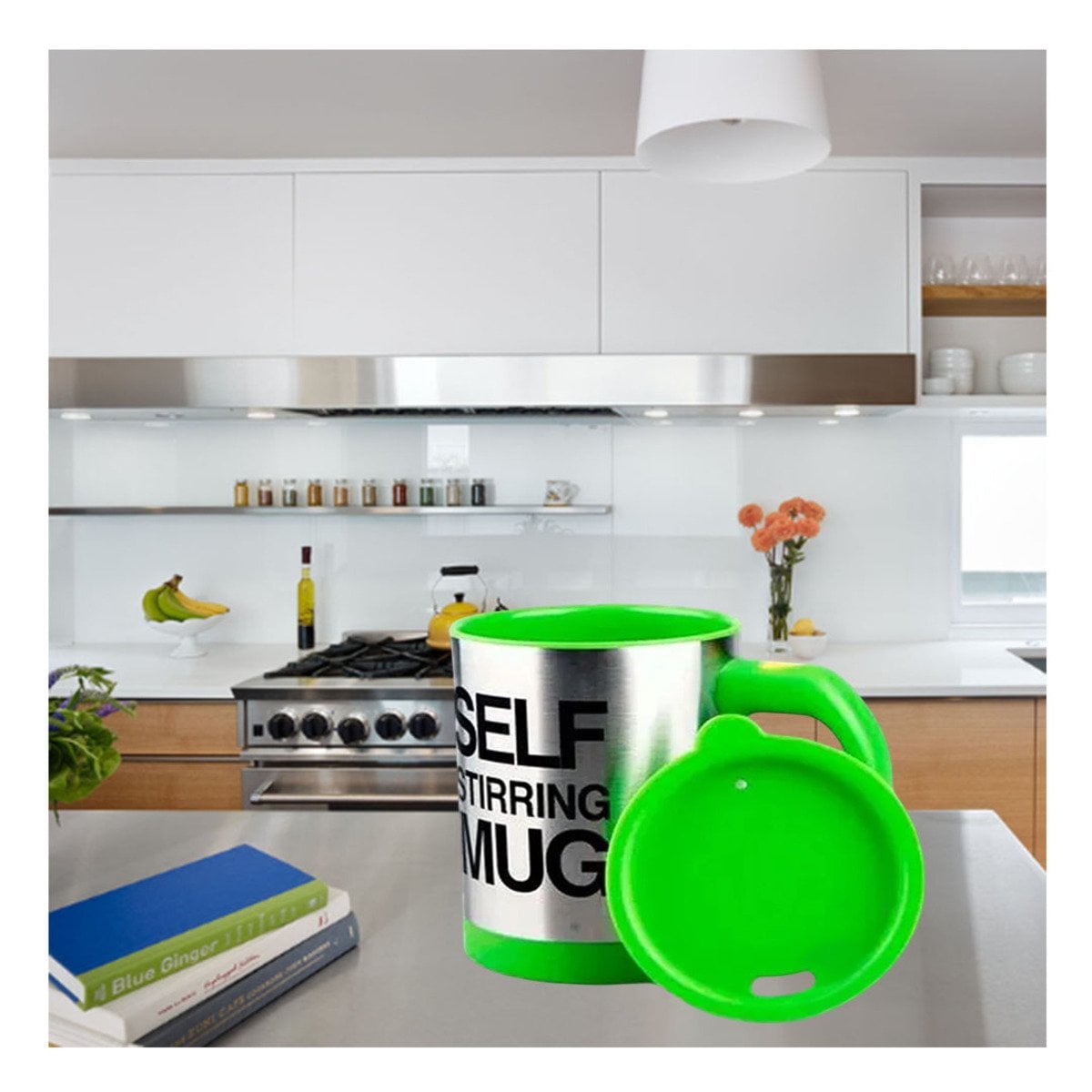 PACK4 VASO MEZCLADOR ELECTRICO 400 ML CON 2 PILAS AAA PARA CASA VERDE - 2