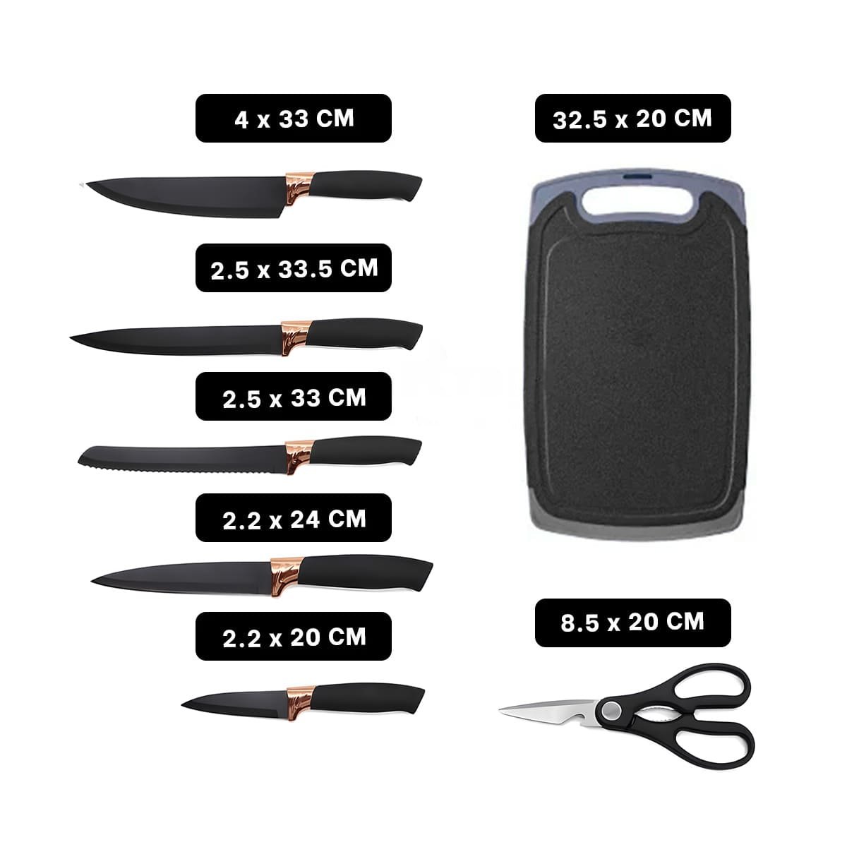 PACK4 SET COCINA MODERNA CON 18 PIEZAS EN NEGRO Y ESTRUCTURA INOXIDABLE - 4