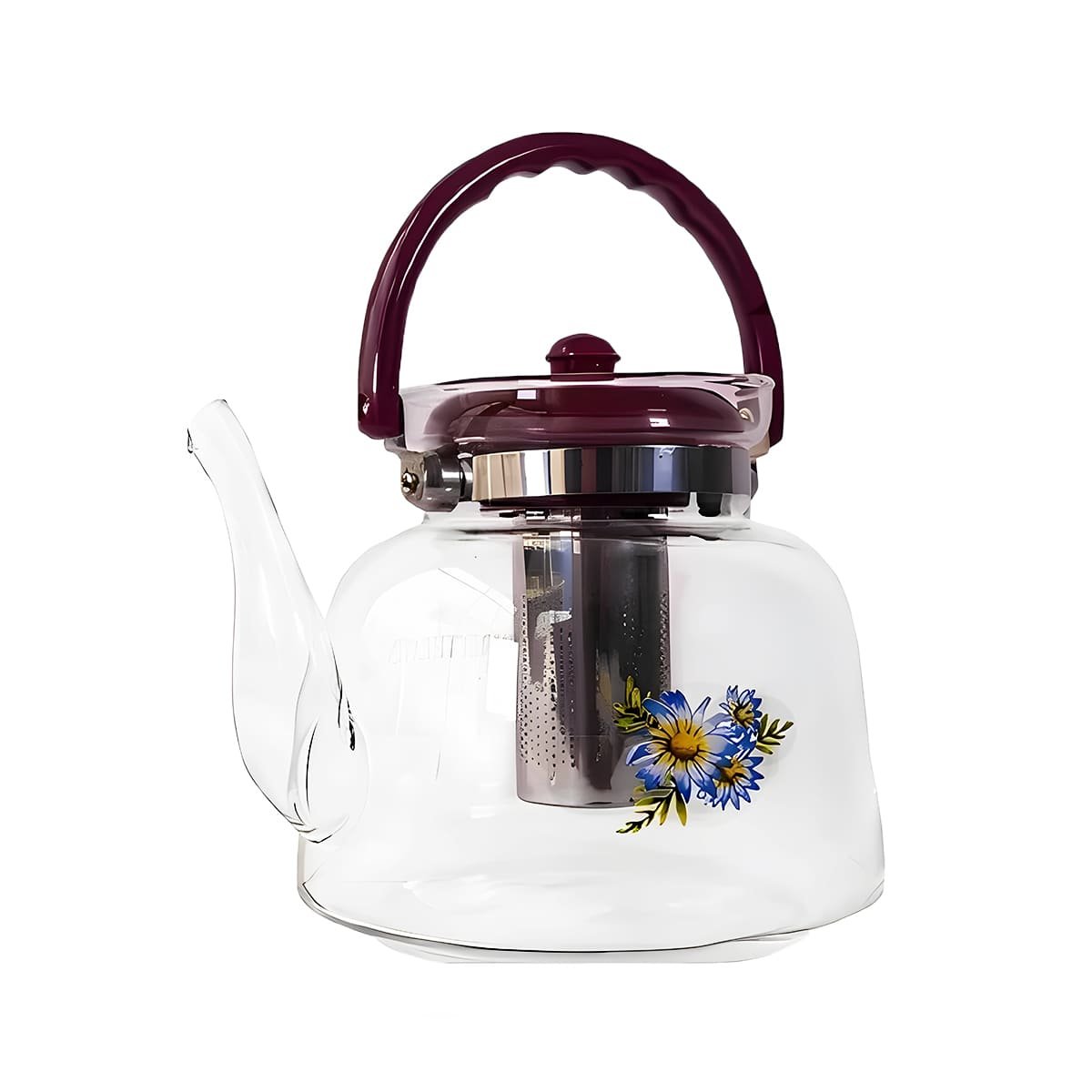 PACK12 CALDERA CON TAPA GUINDA 1100ML EN CUERPO TRANSPARENTE PARA COCINA Y+REGALO STICKER - 2