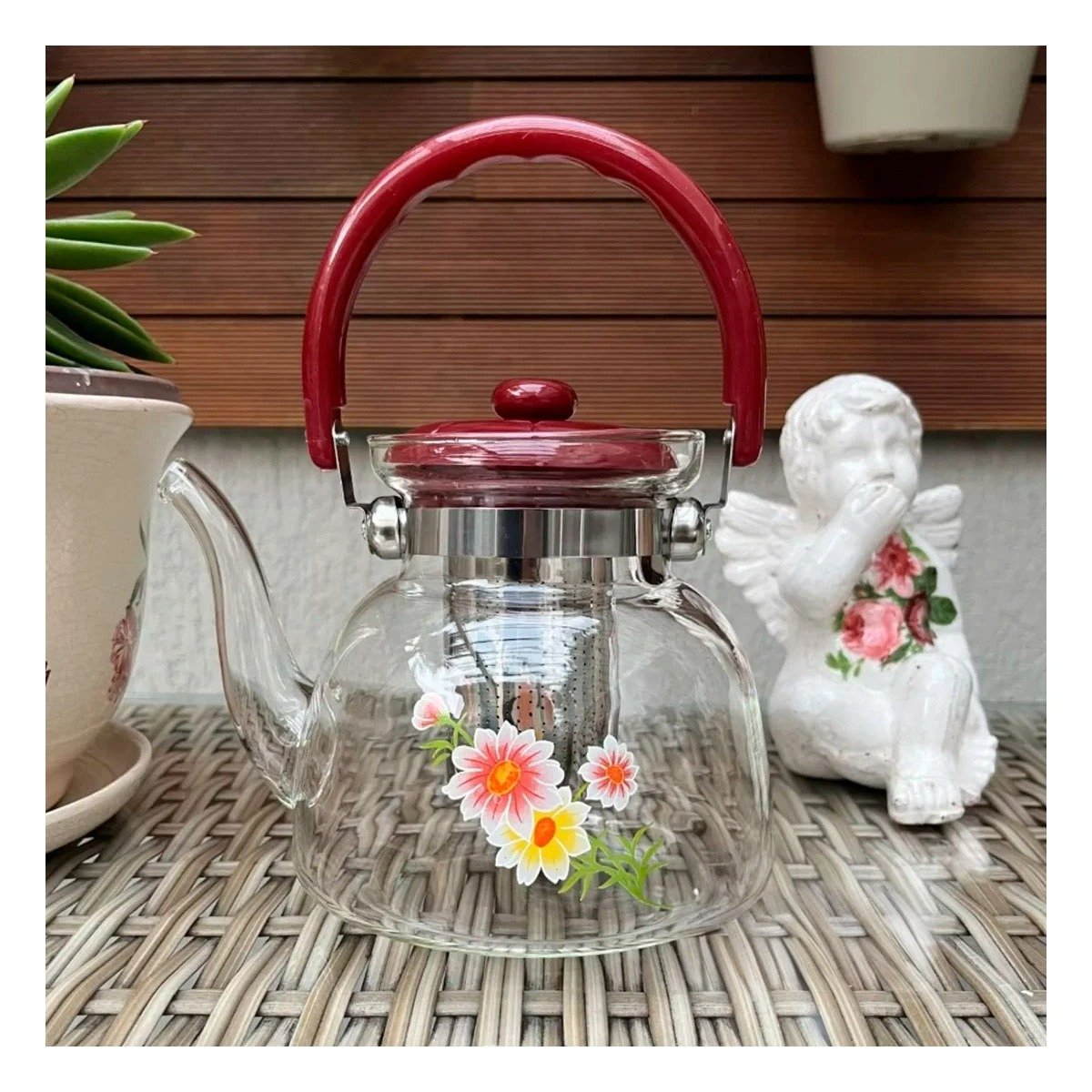 PACK12 DISPENSADOR PRACTICO PARA BEBIDAS 1400ML TRANSPARENTE - GUINDA Y+REGALO STICKER - 5