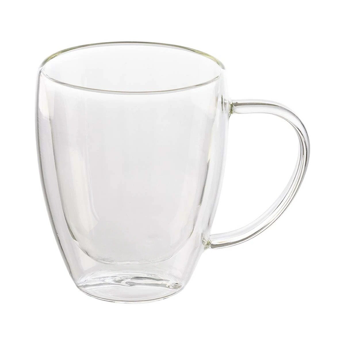 PACK12 TAZA DE VIDRIO TRANSPARENTE 300 MILILITROS CON DOBLE CAPA Y+REGALO STICKER - 2