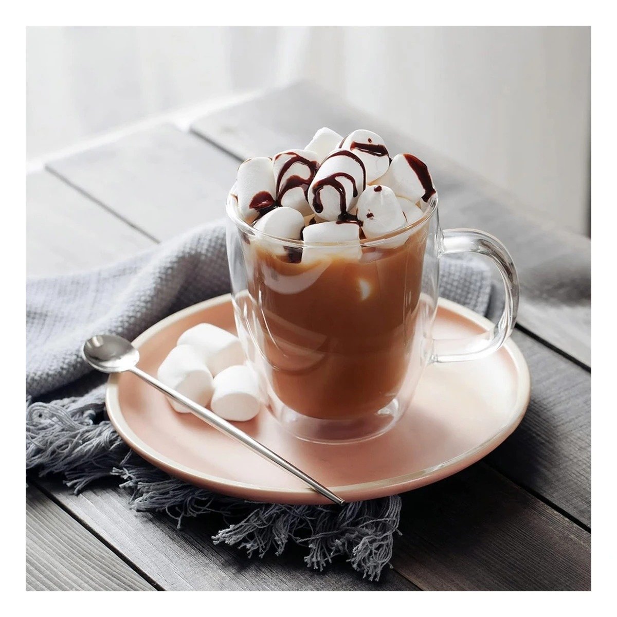 PACK4 TAZA PRESENTACION TRANSPARENTE DE 250ML VIDRIO DE DIMENSIONES 8X8X11CM - 5