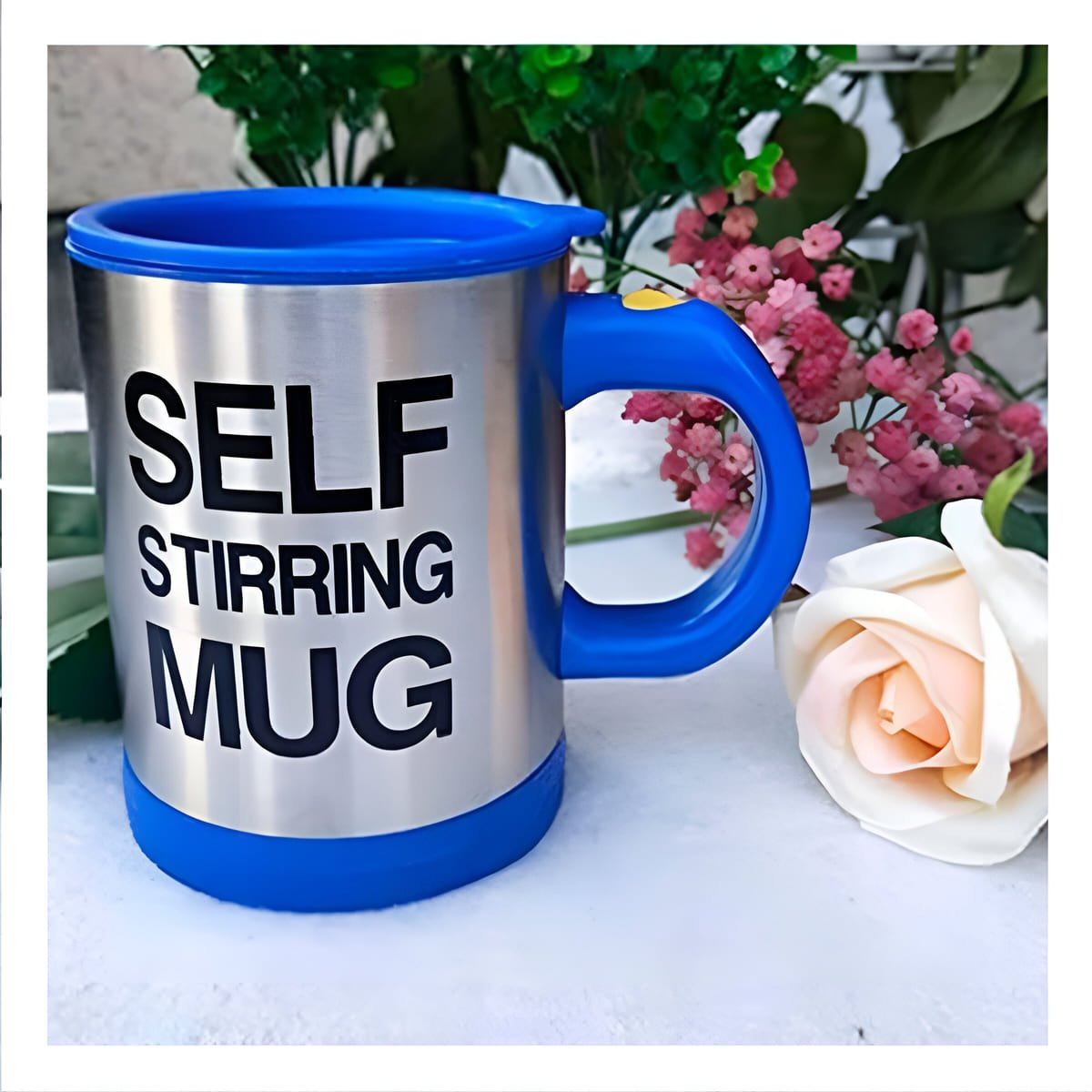 PACK2 TAZA MEZCLADORA ELECTRICA 400 ML CON 2 PILAS AAA PARA COCINA AZUL Y+REGALO STICKER - 3