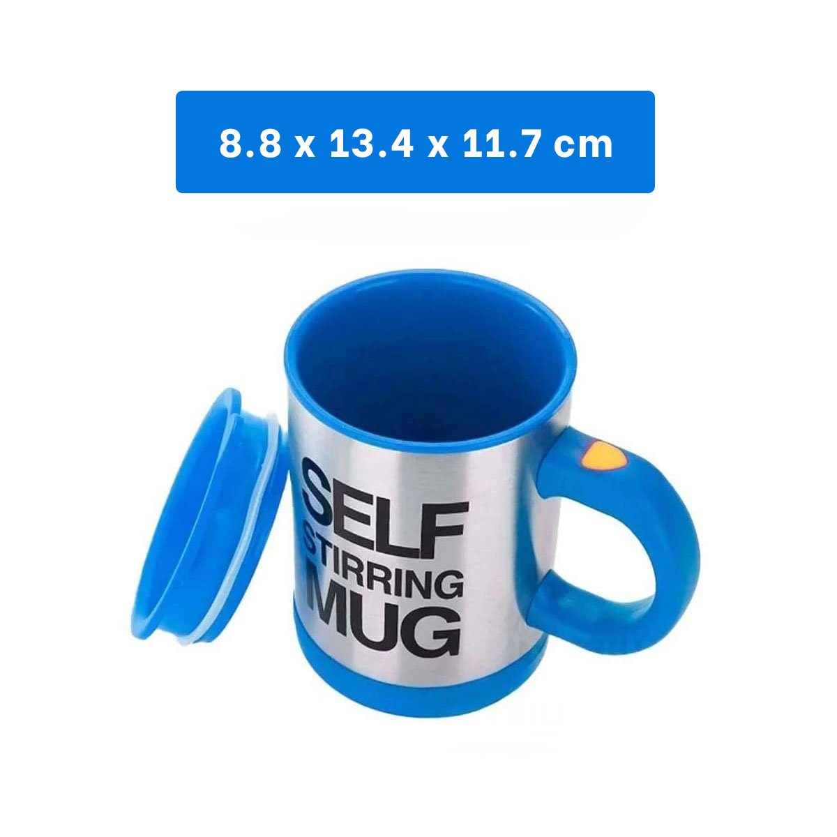PACK2 TAZA MEZCLADORA ELECTRICA 400 ML CON 2 PILAS AAA PARA COCINA AZUL Y+REGALO STICKER - 4