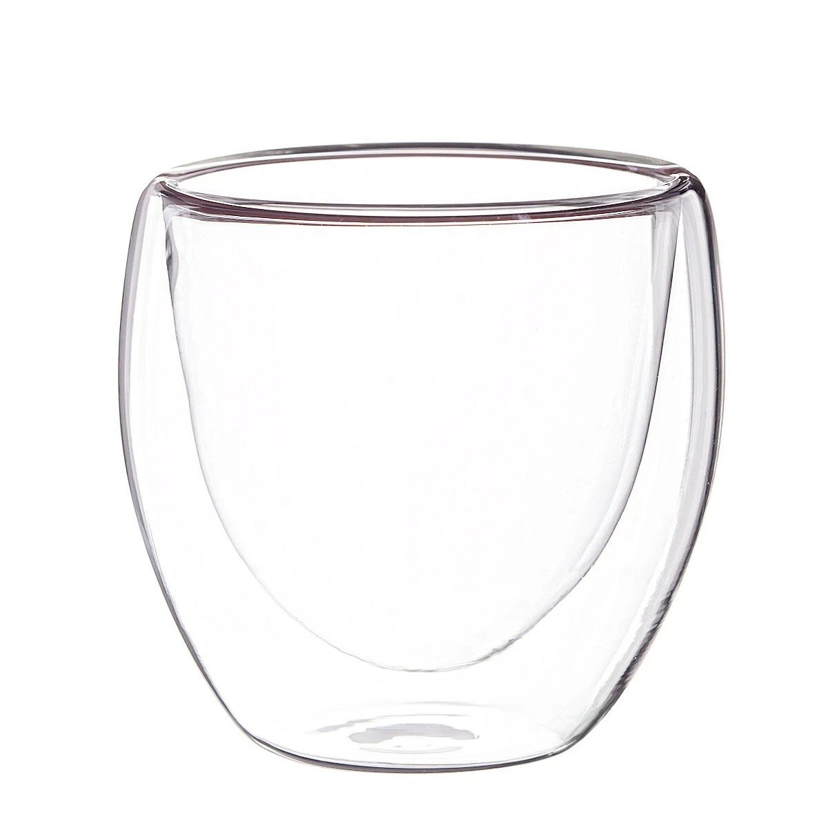 PACK2 FESTIVO VASO DOBLE CAPA 460 ML TRANSPARENTE ACCESORIO ELEGANTE CASA Y+REGALO STICKER - 2
