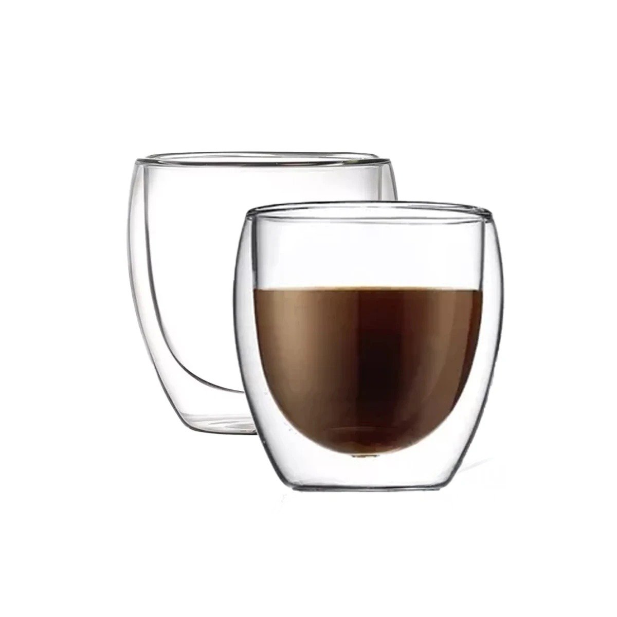 PACK6 COPA 100 ML EN VIDRIO BOROSILICATO PARA ESPRESSO COLOR TRANSPARENTE Y+REGALO STICKER - 2