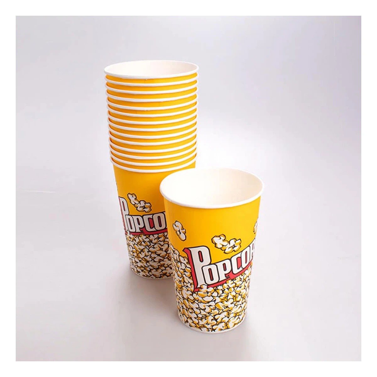 PACK4 BALDE DE SNACK AMARILLO 7CMX17CM CON BASE DE SEGURIDAD DE CARGA Y+REGALO STICKER - 5