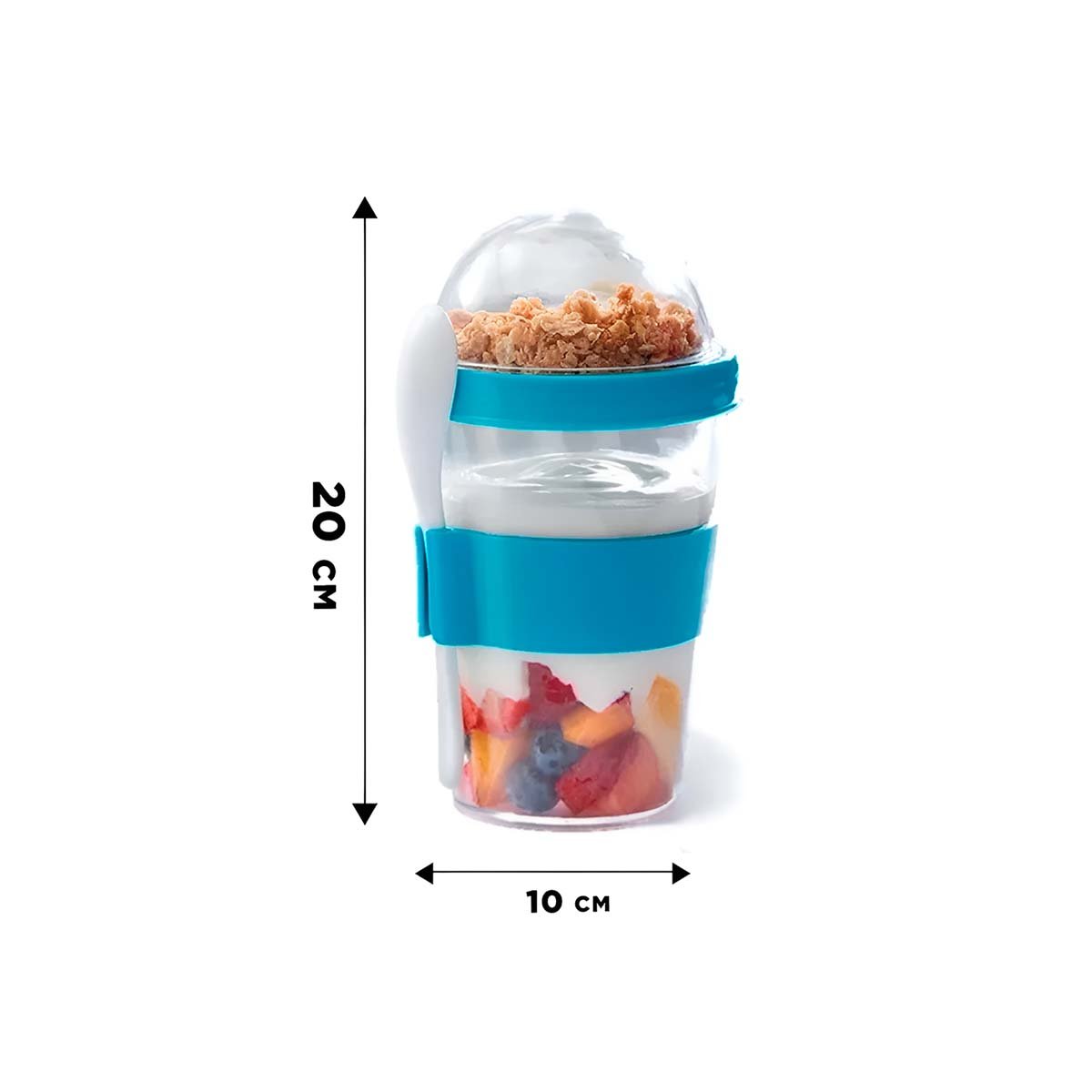 PACK6 CONTENEDOR CON 350 ML CELESTE PARA DESAYUNO DIARIO ORGANIZADO Y+REGALO STICKER - 4