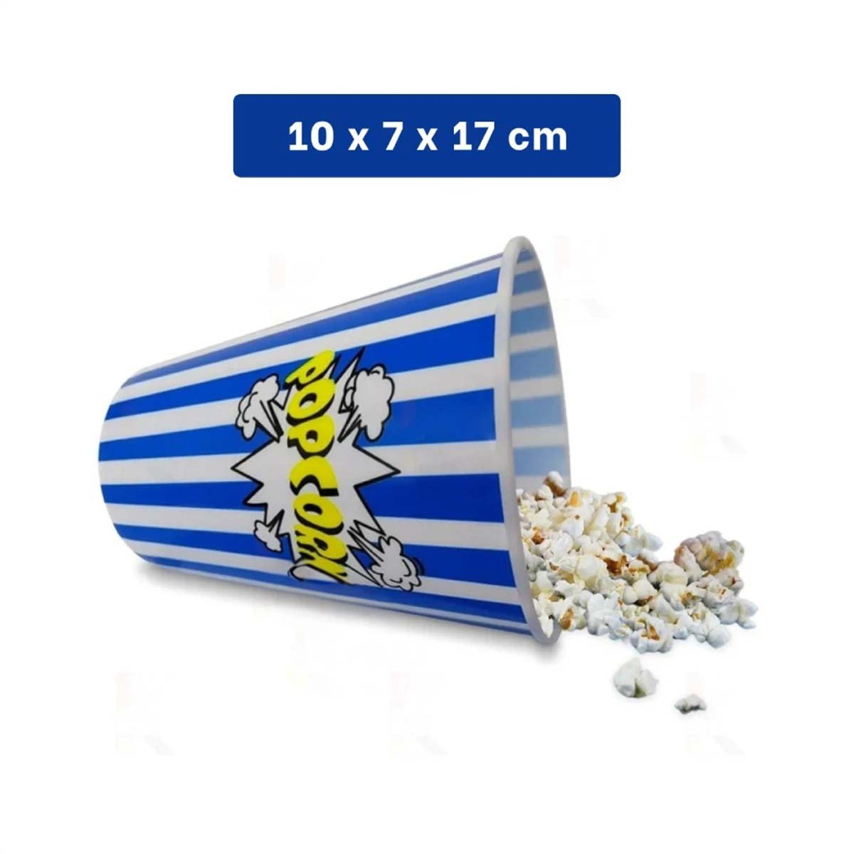 PACK4 BALDE DE SNACK COLOR AZUL CON BASE DE SEGURIDAD DE MUCHA CARGA REAL Y+REGALO STICKER - 4