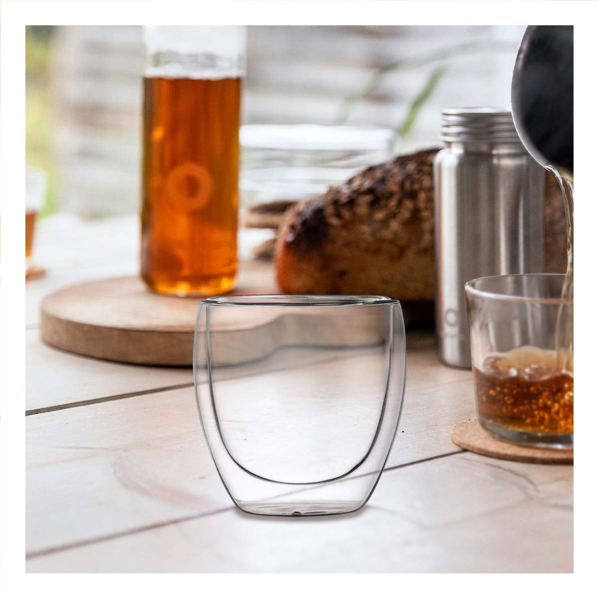 PACK4 TAZA 100 ML DOBLE CAPA EN VIDRIO BOROSILICATO PARA ESPRESSO TRANSPARENTE - 2