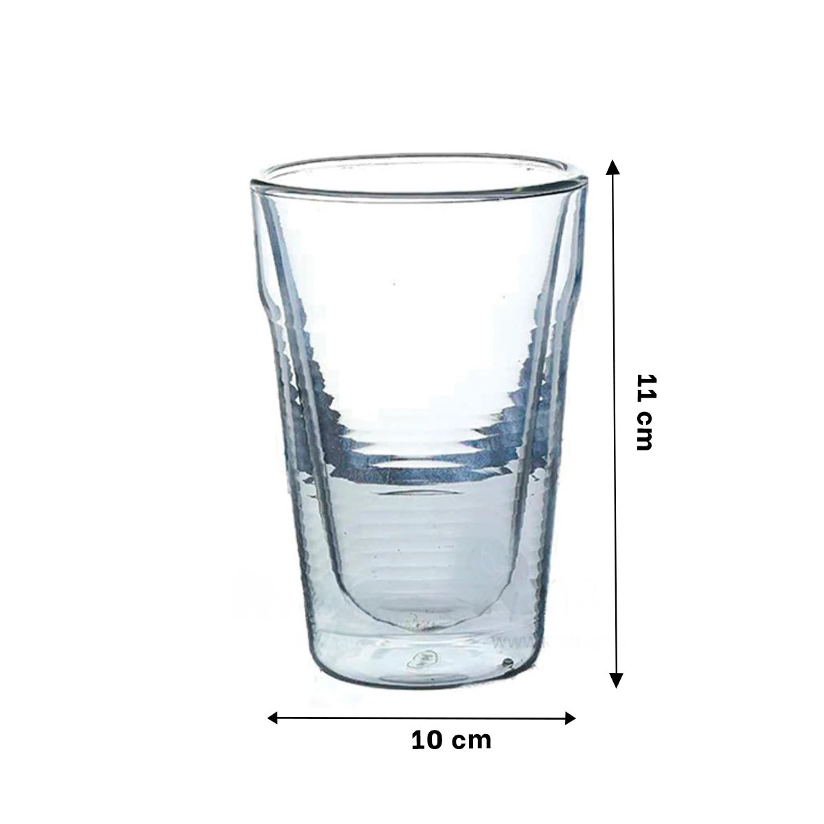 PACK6 JARRO VIDRIO BOROSILICATO TRANSPARENTE 260ML FORMATO DOBLE CAPA Y+REGALO STICKER - 4