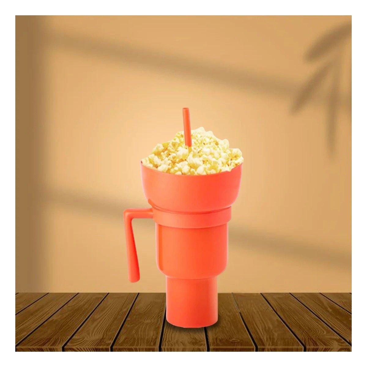PACK4 VASO 2 EN 1 ANARANJADO EN MATERIAL ABS PARA EXPERIENCIA COMODA Y PRACTICA - 3