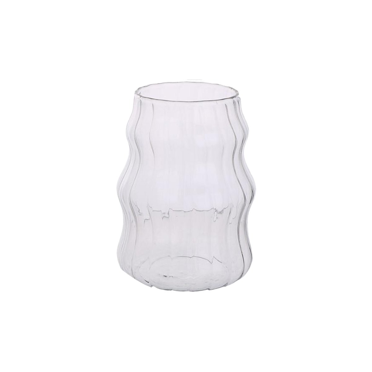 PACK6 JARRA DE VIDRIO 500ML CON TAPA Y SORBETE TRANSPARENTE DISENO CURVAS Y+REGALO STICKER - 2
